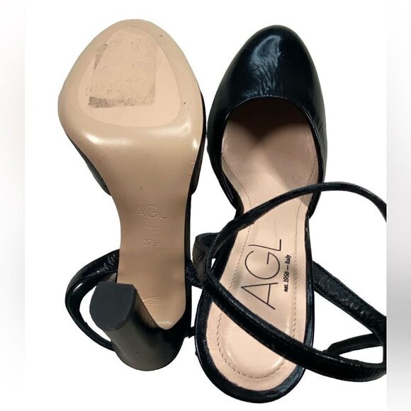 NWOB AGL Attilio Giusti Leombruni Milly H Simply Strap 4” Pump - Black - Size 7 - Picture 6 of 10
